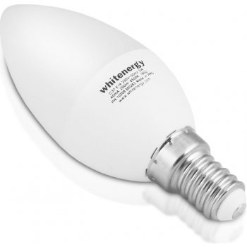 Whitenergy LED žárovka 6xSMD2835 C37 E14 3W 230V teplá bílá mléko