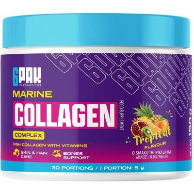 6Pak Nutrition Marine Collagen 150 g tropické ovoce – Hledejceny.cz