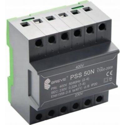 Jednofázový modulární oddělovací transformátor Schneider Electric PSS 50N 400/230V, na DIN lištu, IP20, Ta 40, 17000-2008 – Hledejceny.cz