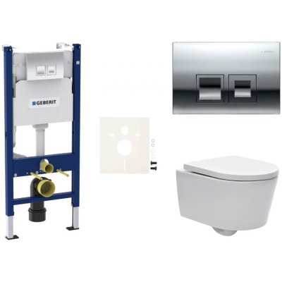 Závěsný WC set Geberit do lehkých stěn / předstěnová montáž + WC SAT Brevis SIKOGESBRED35 – Sleviste.cz