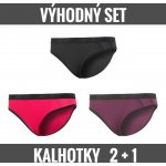 Sensor Double Face 3Pack dámské kalhotky černá lilla magenta – Zboží Dáma