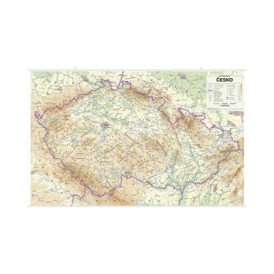 Česko - nástěnná fyzická mapa 1 : 500 000