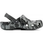 Crocs Classic Camo Clog K Dětské pantofle černá šedá – Zboží Dáma