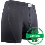 Lonka pánské bambusové boxerky Norbert BM117567 tmavě šedá – Zboží Dáma