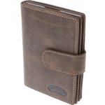 Nivasaža Hnědé kožené pouzdro na doklady Nivasaža prostorné se zapínáním N124 – Zboží Živě