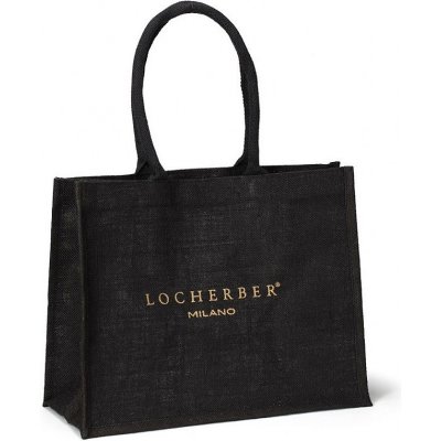 Locherber Milano – jutová nákupní taška, černá 41x33x19 cm – Zbozi.Blesk.cz