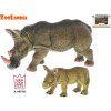 Figurka Mikro trading ZooLandia Nosorožec s mládětem Slon s mládětem