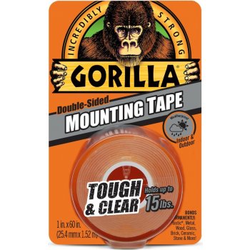 Gorilla Glue Tough & Clear Mounting Tape Oboustranná lepící páska 25,4 mm x 1,52 m průhledná