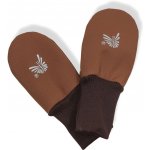 Esito Zimní bezpalcové rukavice softshell s beránkem Brown hnědá – Zboží Dáma