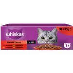 Whiskas Adult Classic Meals s hovězím kuřecím jehněčím drůbežím v omáčce 80 x 85 g – Hledejceny.cz