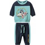 Chlapecká tepláková souprava s BIO bavlnou 2dílná navy modrá tyrkysová – Zboží Dáma