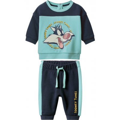 Chlapecká tepláková souprava s BIO bavlnou 2dílná navy modrá tyrkysová – Zboží Dáma