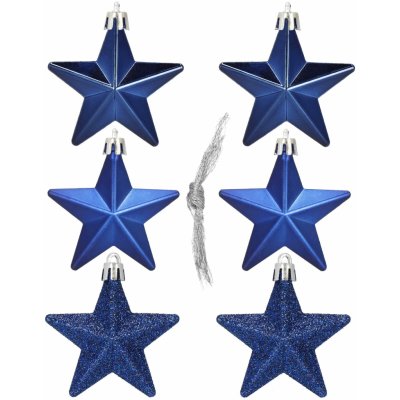 SPRINGOS Hvězdičky modré sada 6ks vánoční ozdoby CA1151-XG – Zboží Dáma