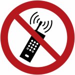 Nadrzenapalivo.cz Podlahová značka – Zákaz používání mobilního telefonu, 50 cm, PE – Zbozi.Blesk.cz