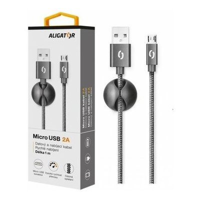 ALIGATOR PREMIUM Datový kabel 2A, Micro USB černý (DATKP01) – Zbozi.Blesk.cz