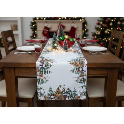 Mybesthome Vánoční ubrus - běhoun CHRISTMAS WOOD 40x140 cm – Sleviste.cz