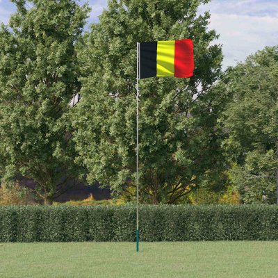zahrada-XL Vlajka Belgie a stožár 5,55 m hliník – Hledejceny.cz