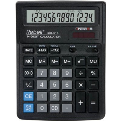 Rebell BDC-514 BX stolní kalkulačka displej 14 míst, 461491 – Zboží Dáma