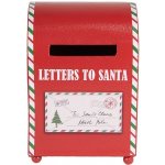 Clayre & Eef Červená kovová dekorační schránka Letters to Santa - 14*13*19 cm – Hledejceny.cz