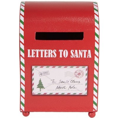 Clayre & Eef Červená kovová dekorační schránka Letters to Santa - 14*13*19 cm – Hledejceny.cz