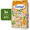 Dětský snack SUNAR BIO Křupky Mrkvová kolečka 3 x 45 g