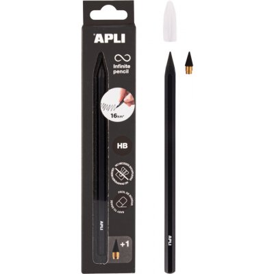 Apli Infinite Nekonečná tužka černá 2 kusy hrotu, délka psaní 16 km bez ořezávání – Hledejceny.cz