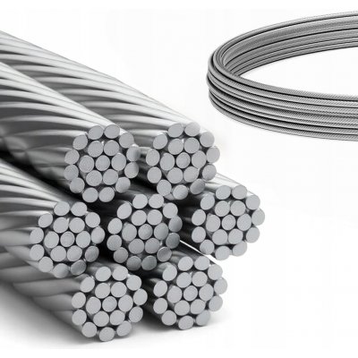 Nerezové lanko 7x19 5mm, 45 metrů – Zbozi.Blesk.cz