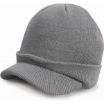 Result Winter Essentials Vojenská pletená čepice s krátkým tvarovaným kšiltem šedá RC60 – Hledejceny.cz
