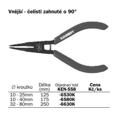 KEN-558-6530K kleště 10-25 mm vnější zahnuté 90 – Hledejceny.cz
