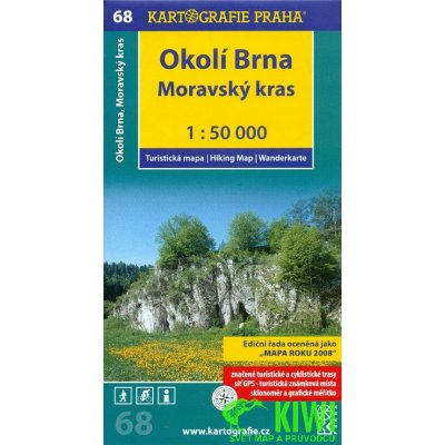 Okolí Brna Moravský kras 1:50 000 turistická mapa