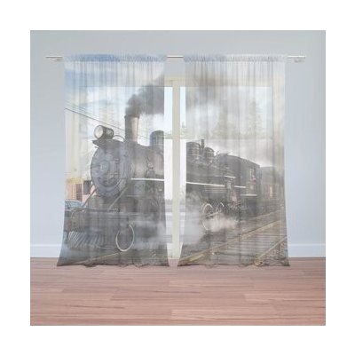 Sablio Záclony Parní lokomotiva: 2ks 150x250cm – Hledejceny.cz