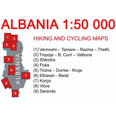 Albánie 1 turistická mapa