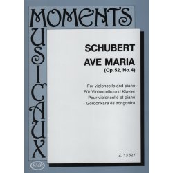 Schubert Ave Maria Op.52. No.4 violoncello a klavír