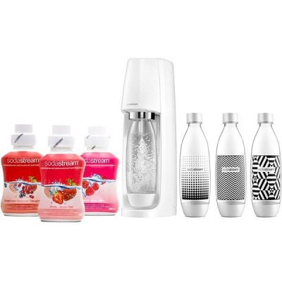 SodaStream Spirit White + 3x láhev + 3x sirup