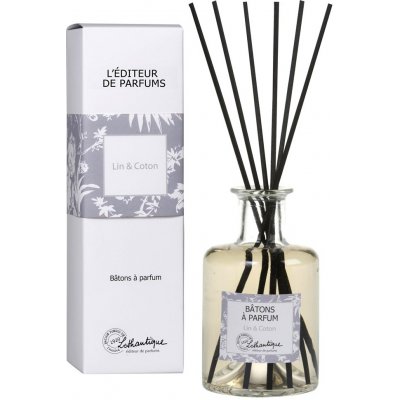 Lothantique aroma difuzér s černými dřívky Linen&Cotton 200 ml
