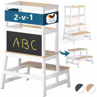 FurniGO Dětská Učicí věž Barn 93 x 51 x 50 cm přírodní – Zboží Mobilmania