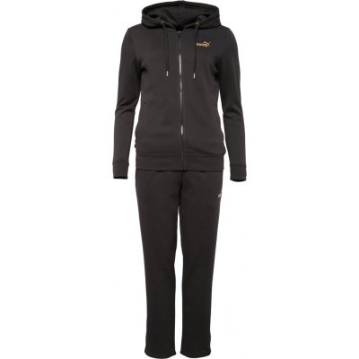 Puma Metalic hooded sweat suit FL černo zlatá – Zboží Dáma