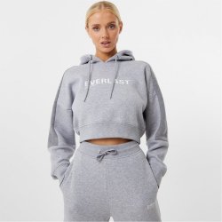 Everlast Block Crop Hoodie Grey