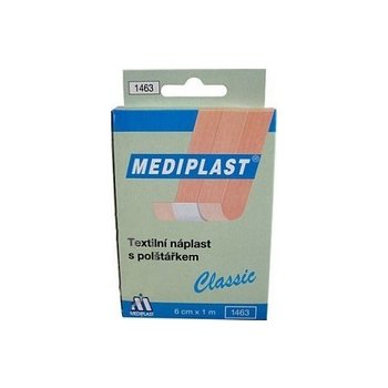 Mediplast Classic textilní náplast s polštářkem 6 cm x 1 m