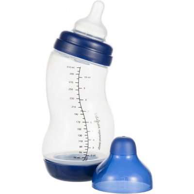 Difrax kojenecká S lahvička široká antikoliková tmavě modrá 310 ml