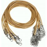 Splétaná šňůrka s karabinkou 45 cm Barva: Béžová – Zboží Dáma