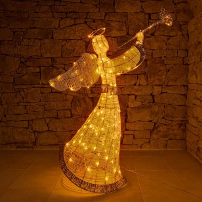 DecoLED DecoLED Světelný anděl 122cm teple bílá – Zboží Dáma
