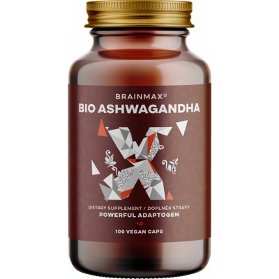 BrainMax BIO Ashwagandha ašvaganda 660 mg 100 rostlinných kapslí – Hledejceny.cz