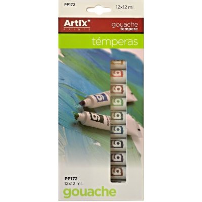 Main Paper S.L. temperové barvy Artix Paints sada 12 x 12 ml – Sleviste.cz