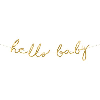 Banner Little Star Hello Baby ZLATÝ 18x70 cm – Zboží Dáma