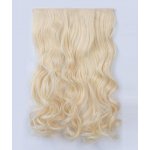 Vlasy clip in 130 g - světlé blond vlasové příčesky vlnité 50 cm – Sleviste.cz