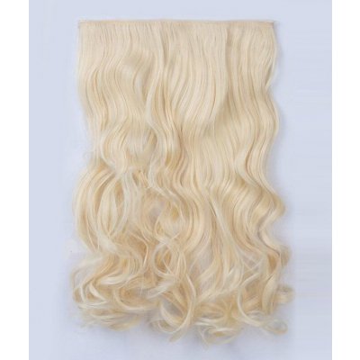 Vlasy clip in 130 g - světlé blond vlasové příčesky vlnité 50 cm – Sleviste.cz