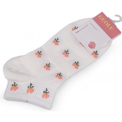 Prima-obchod Dámské / dívčí bavlněné ponožky kotníkové, 8 bílá