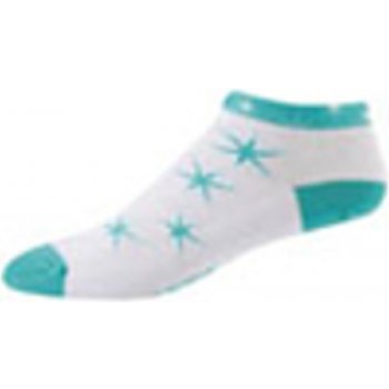 Pearl Izumi ponožky Elite LE Low W bílé tyrkysové hvězdy