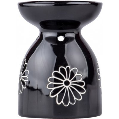 Svíčky aroma lampa keramická 86 x 116 mm černá – Hledejceny.cz